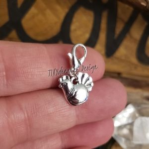 5/$25 Chicken clipon Charm for Bracelet~Zipper~Bag Clip~Mother Hen party Jewelry